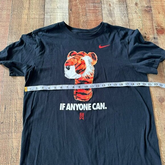 Nike Men'sTiger Woods If Anyone Can Short Sleeve Graphic T-Shirt Tee in Black -L - Picture 4 of 8